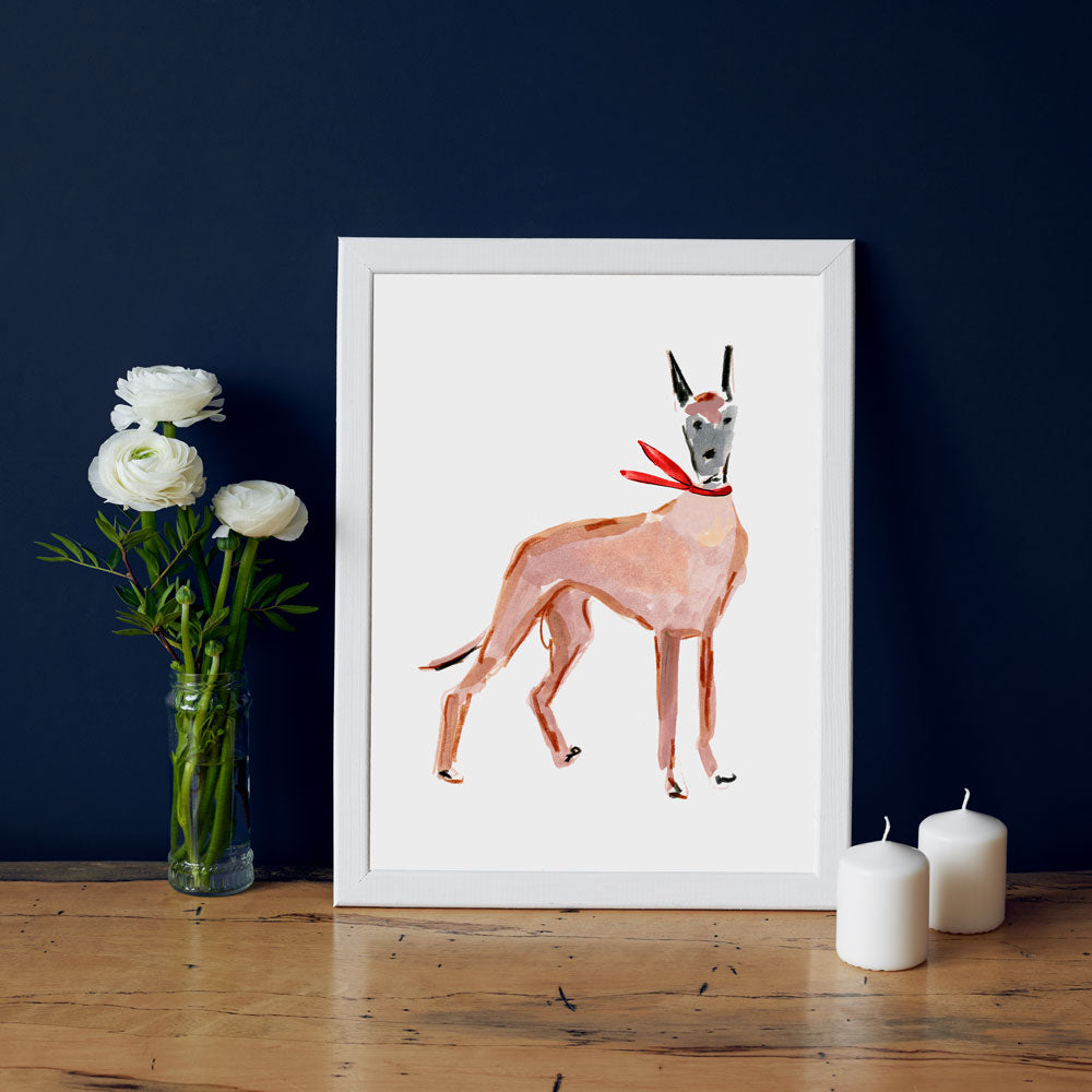 Duke Dane Art Print - Dog Illustrations Wall Art Collection-Di Lewis