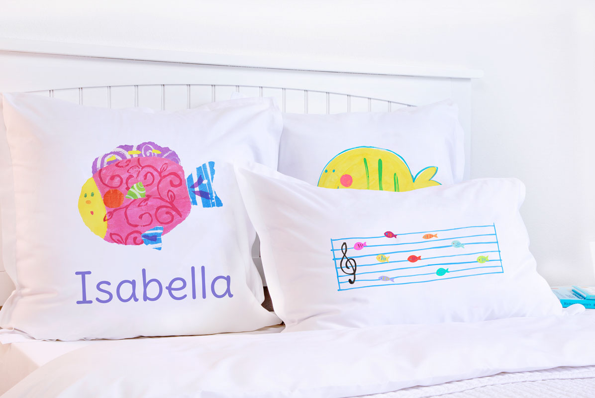 Happy Fish - Personalized Kids Pillowcase Collection-Di Lewis