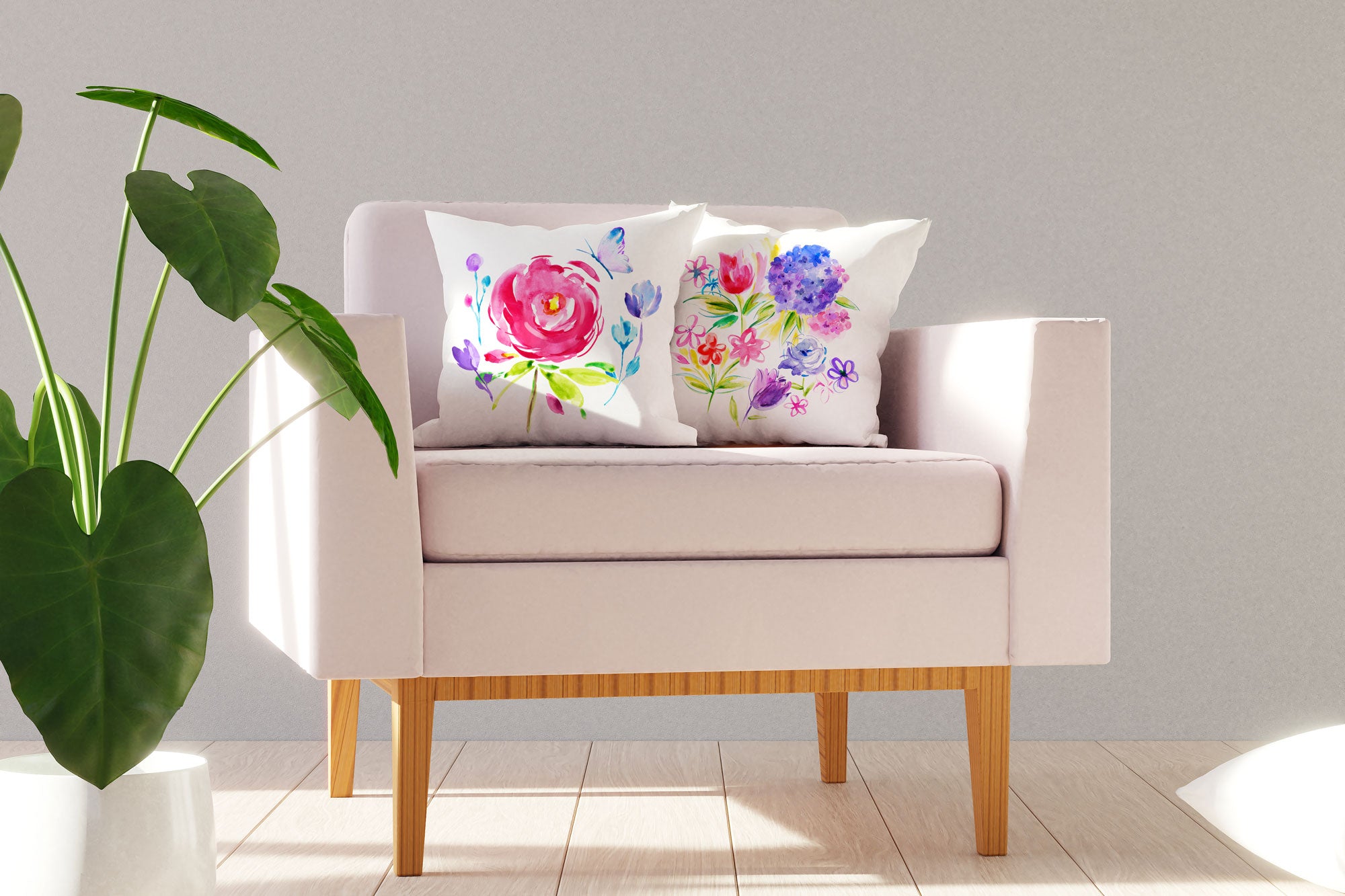 Happy Flower Throw Pillow Cover - Decorative Designs Throw Pillow Cover Collection