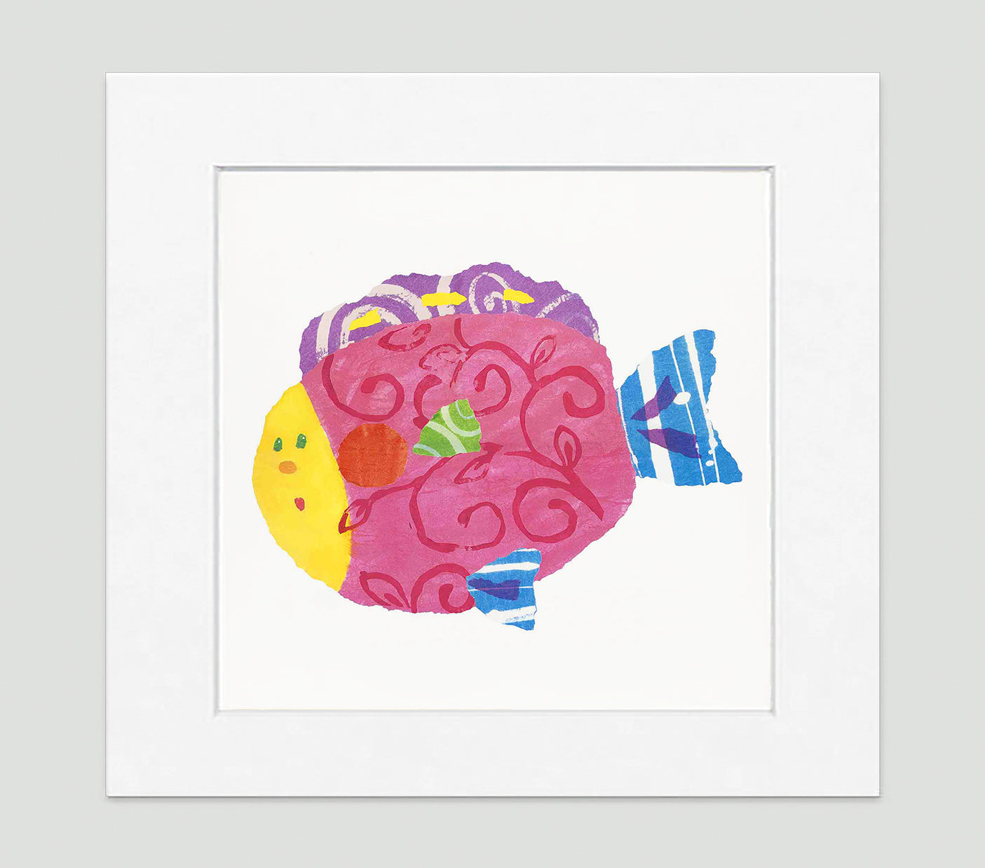 Happy Fish Art Print - Kids Wall Art Collection-Di Lewis