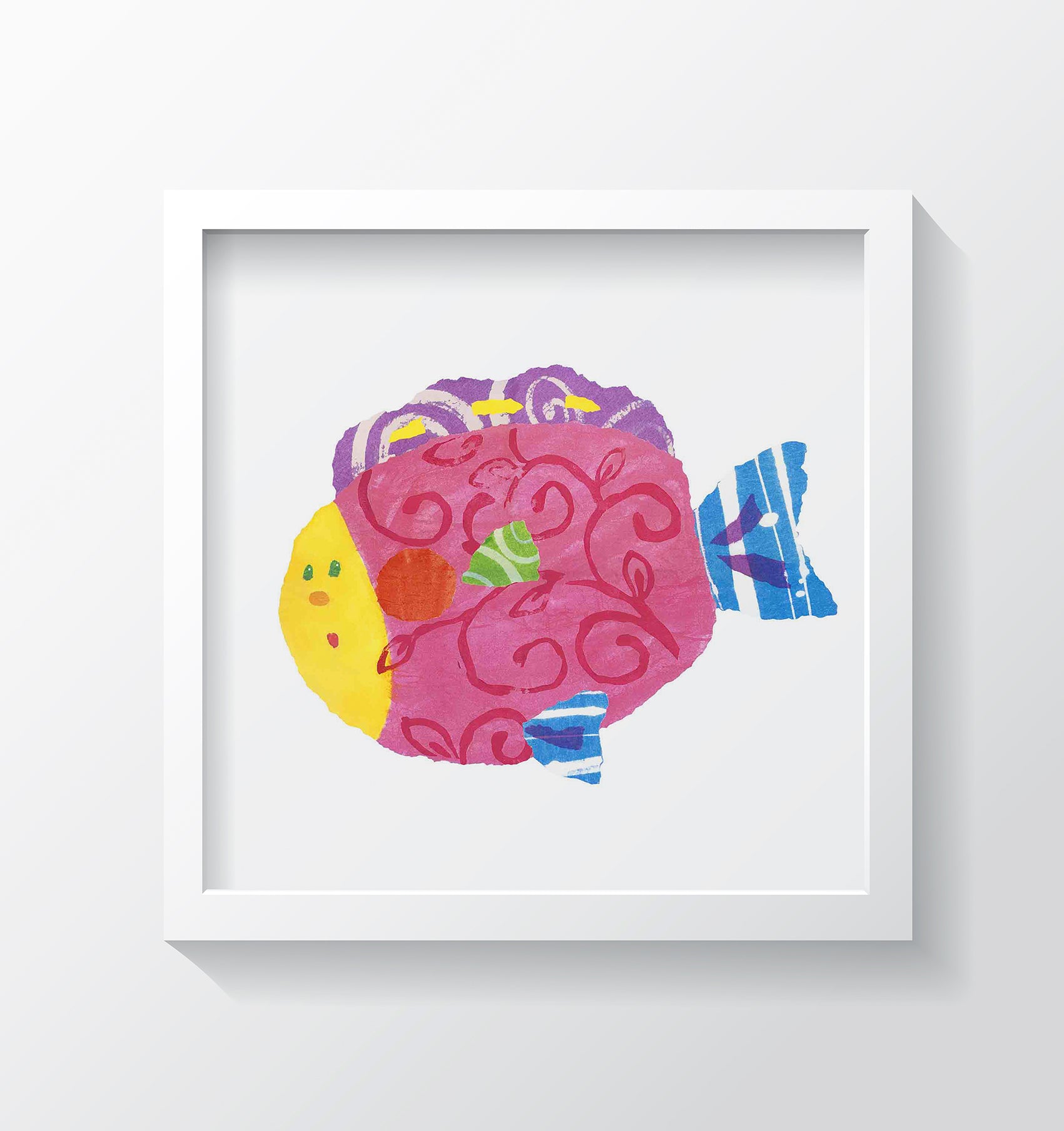 Happy Fish Art Print - Kids Wall Art Collection-Di Lewis