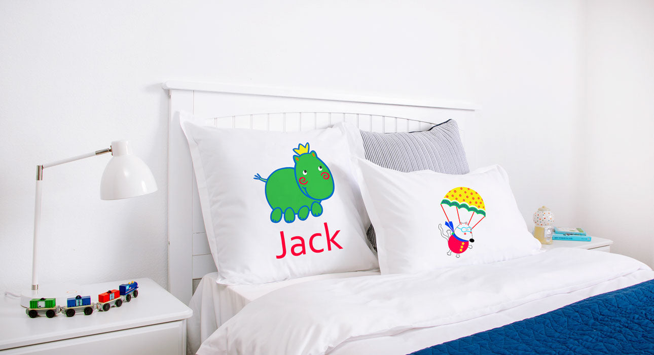 Harry Hippo - Personalized Kids Pillowcase Collection-Di Lewis