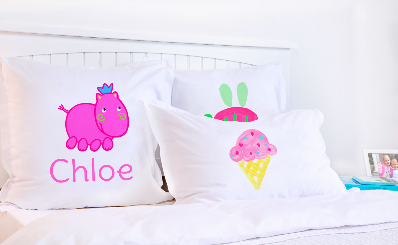 Henrietta Hippo - Personalized Kids Pillowcase Collection-Di Lewis