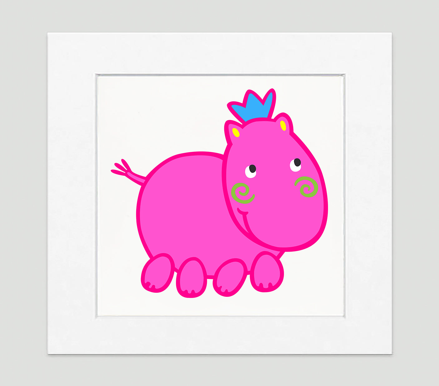 Henrietta Hippo Art Print - Kids Wall Art Collection-Di Lewis