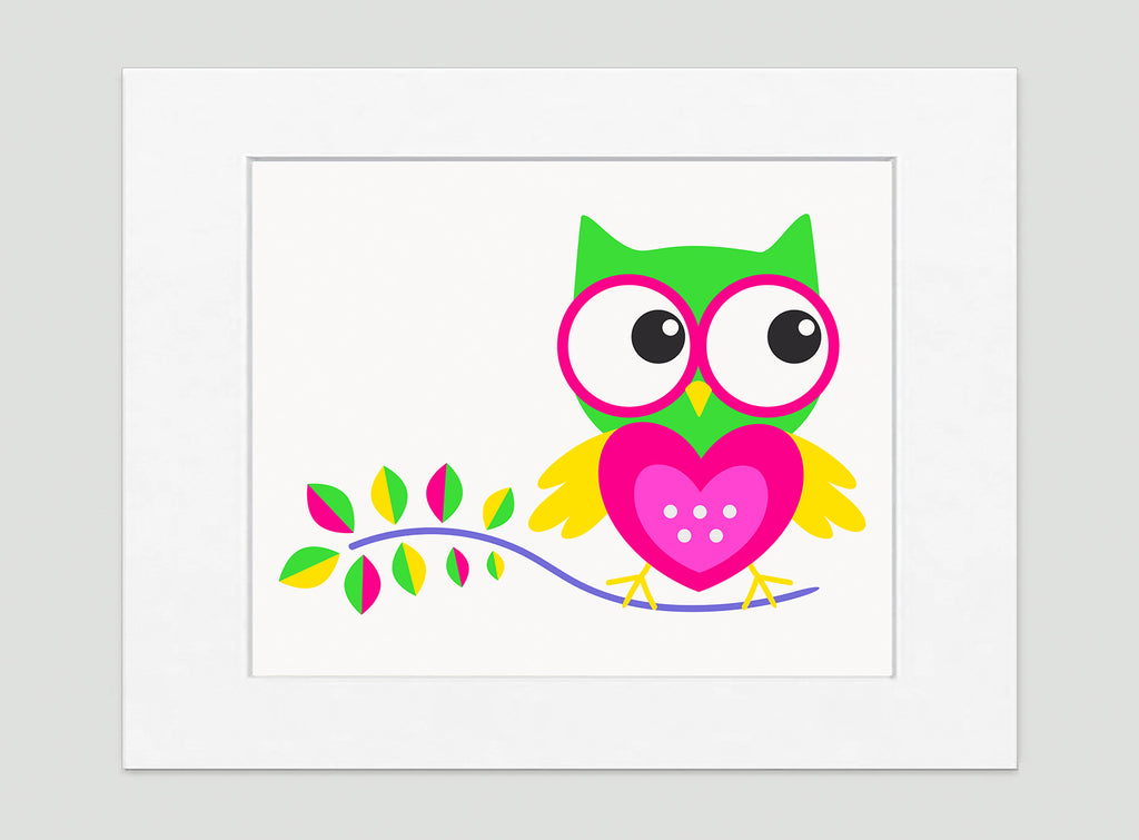 Owl Art Print - Kids Wall Art Collection Hoot Hoot Art Print - Kids Wall Art Collection-Di Lewis