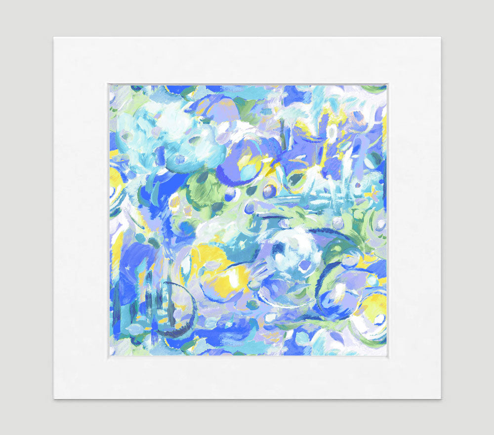 Imagination Blue Art Print - Abstract Art Wall Decor Collection