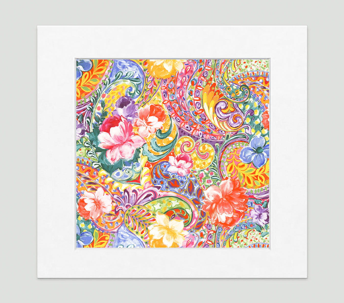 Indienne Art Print - Floral Art Wall Decor Collection-Di Lewis