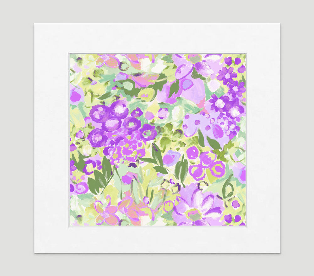 Jardin Violet Art Print - Impressionist Art Wall Decor Collection Jardin Violet Art Print - Impressionist Art Wall Decor Collection