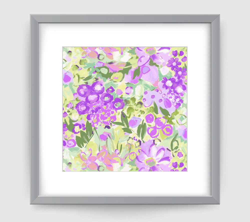 Jardin Violet Art Print - Impressionist Art Wall Decor Collection