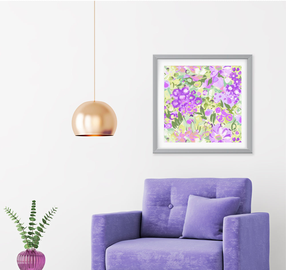 Jardin Violet Art Print - Impressionist Art Wall Decor Collection