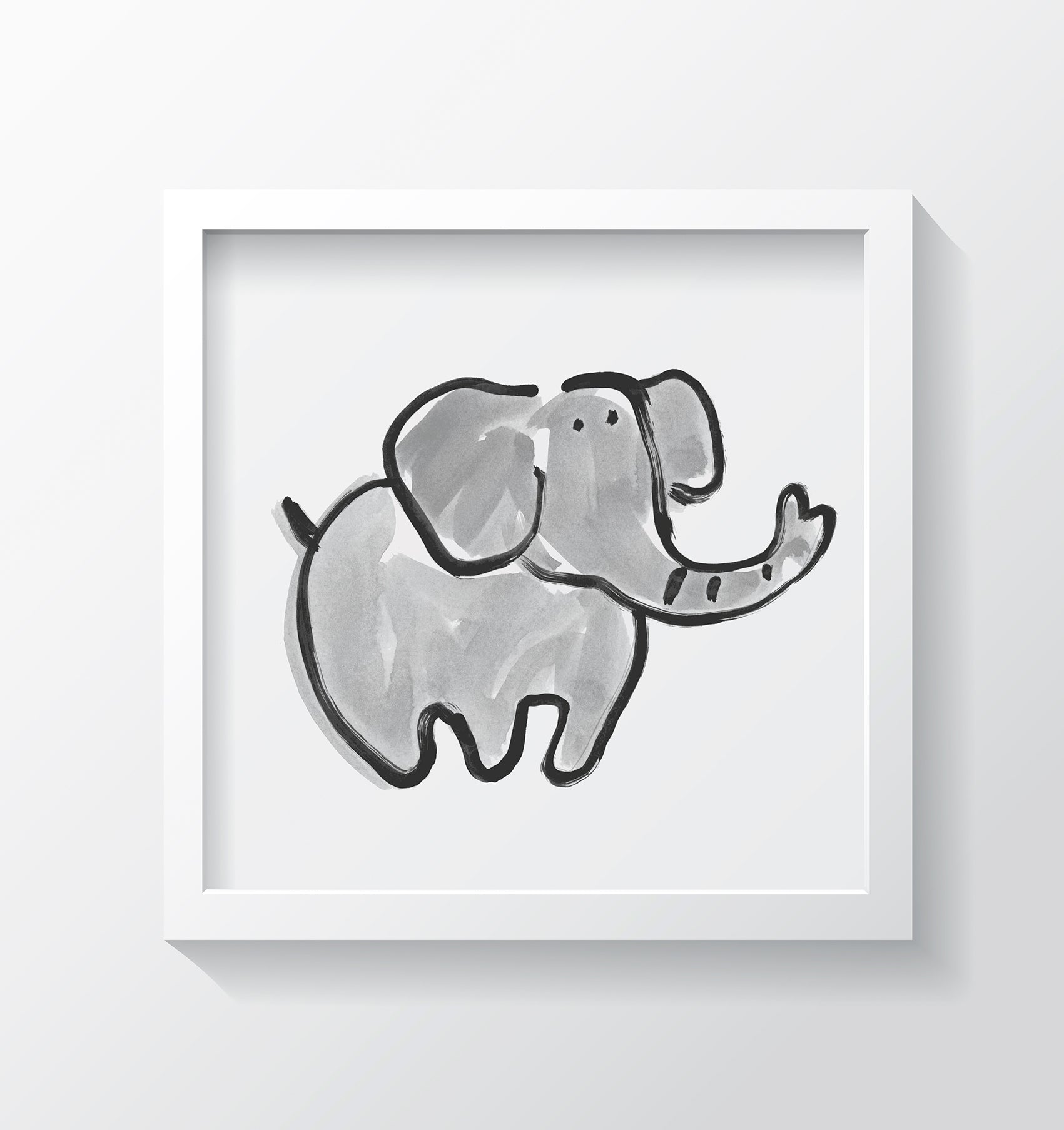 Jumbo (Blue) Art Print - Kids Wall Art Collection-Di Lewis