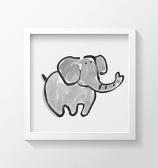 Jumbo (Blue) Art Print - Kids Wall Art Collection-Di Lewis