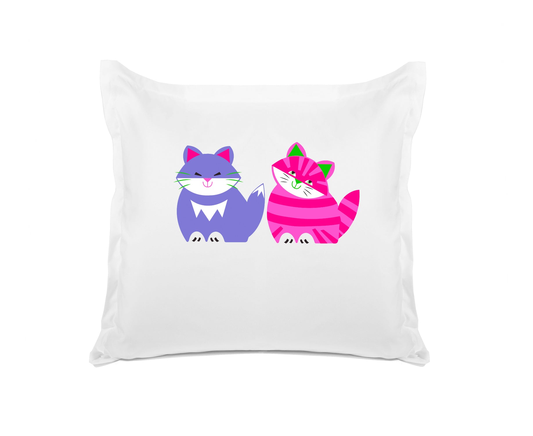 Pink & Purple Cats - Personalized Kids Pillowcase Collection