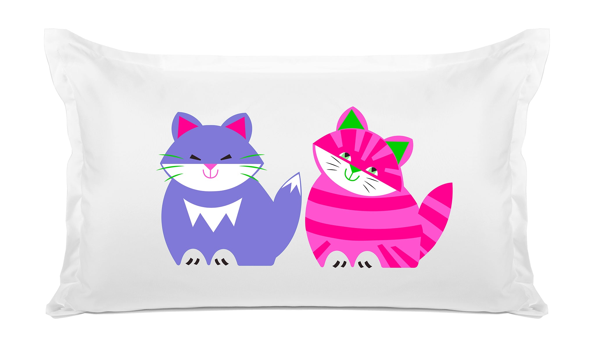 Pink & Purple Cats - Personalized Kids Pillowcase Collection