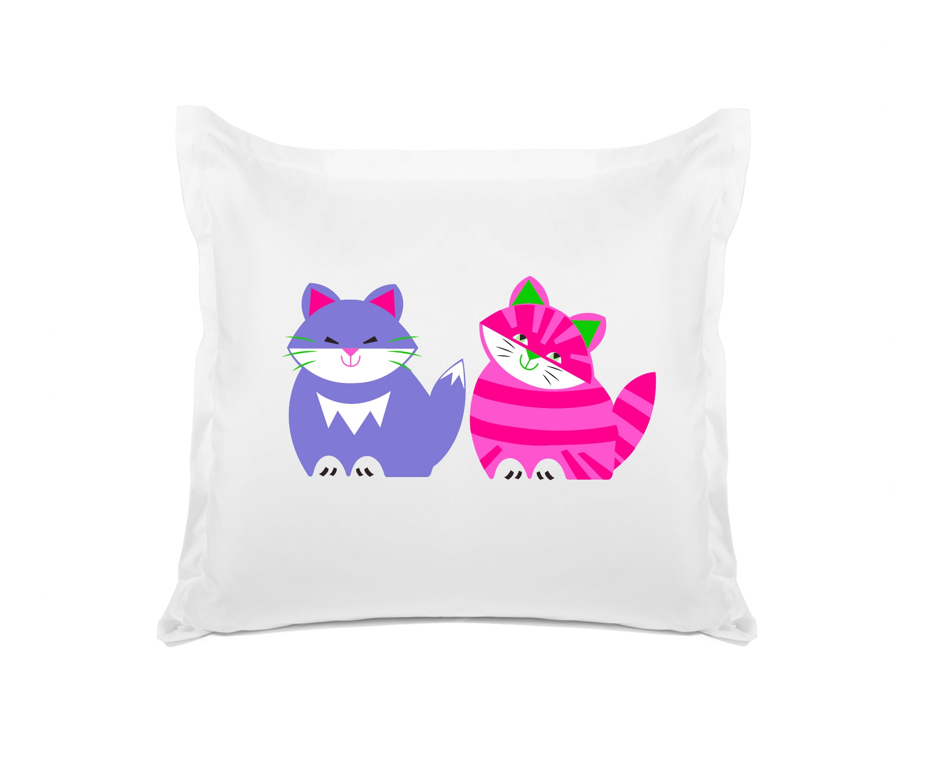 Pink & Purple Cats - Personalized Kids Pillowcase Collection