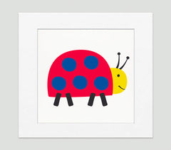 Lady Bug Art Print - Kids Wall Art Collection-Di Lewis