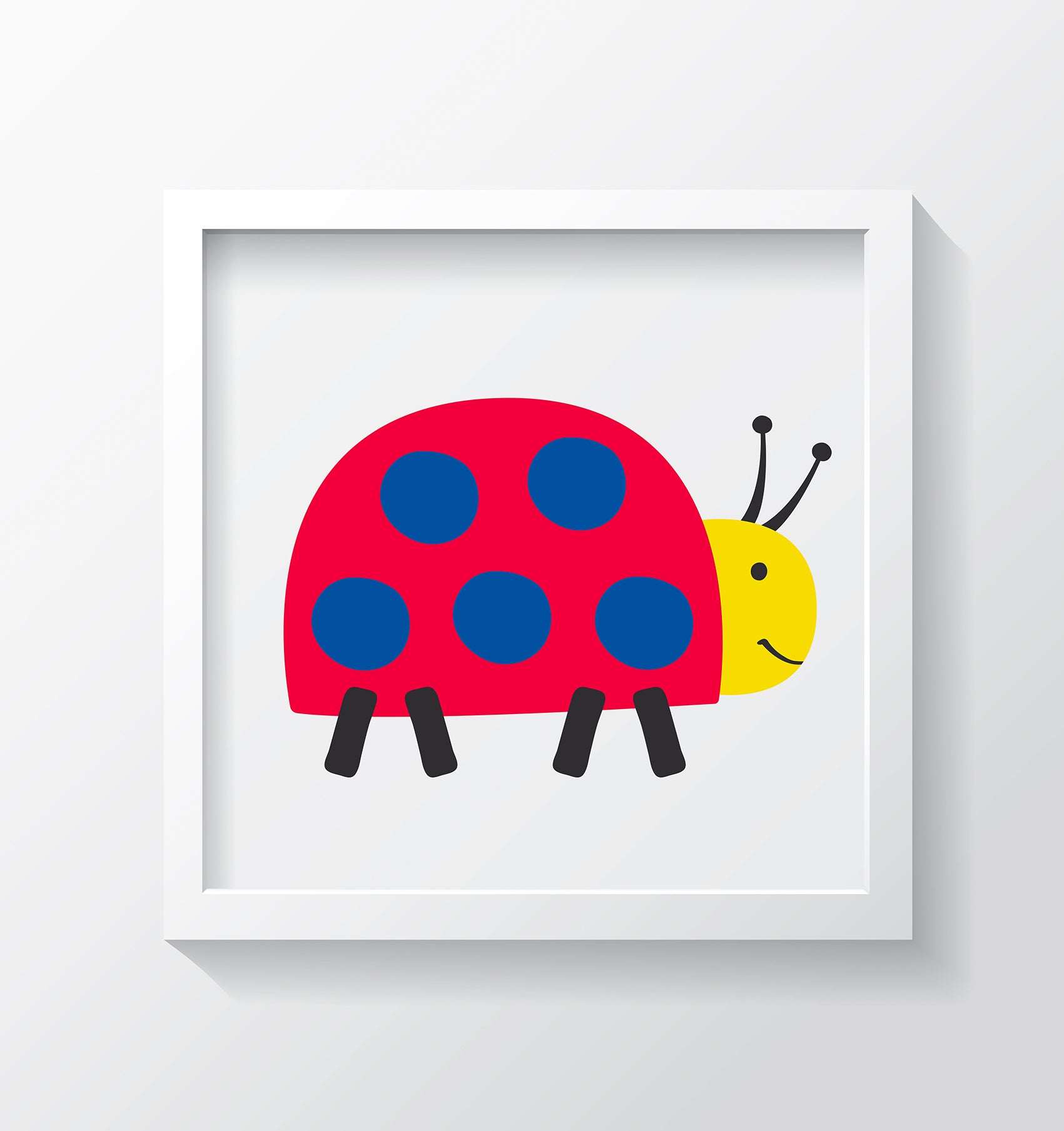 Lady Bug Art Print - Kids Wall Art Collection-Di Lewis