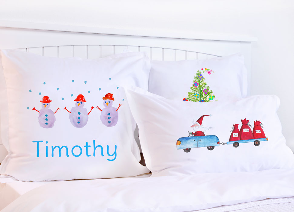Winter Snowman - Kids Personalized Pillowcase Collection