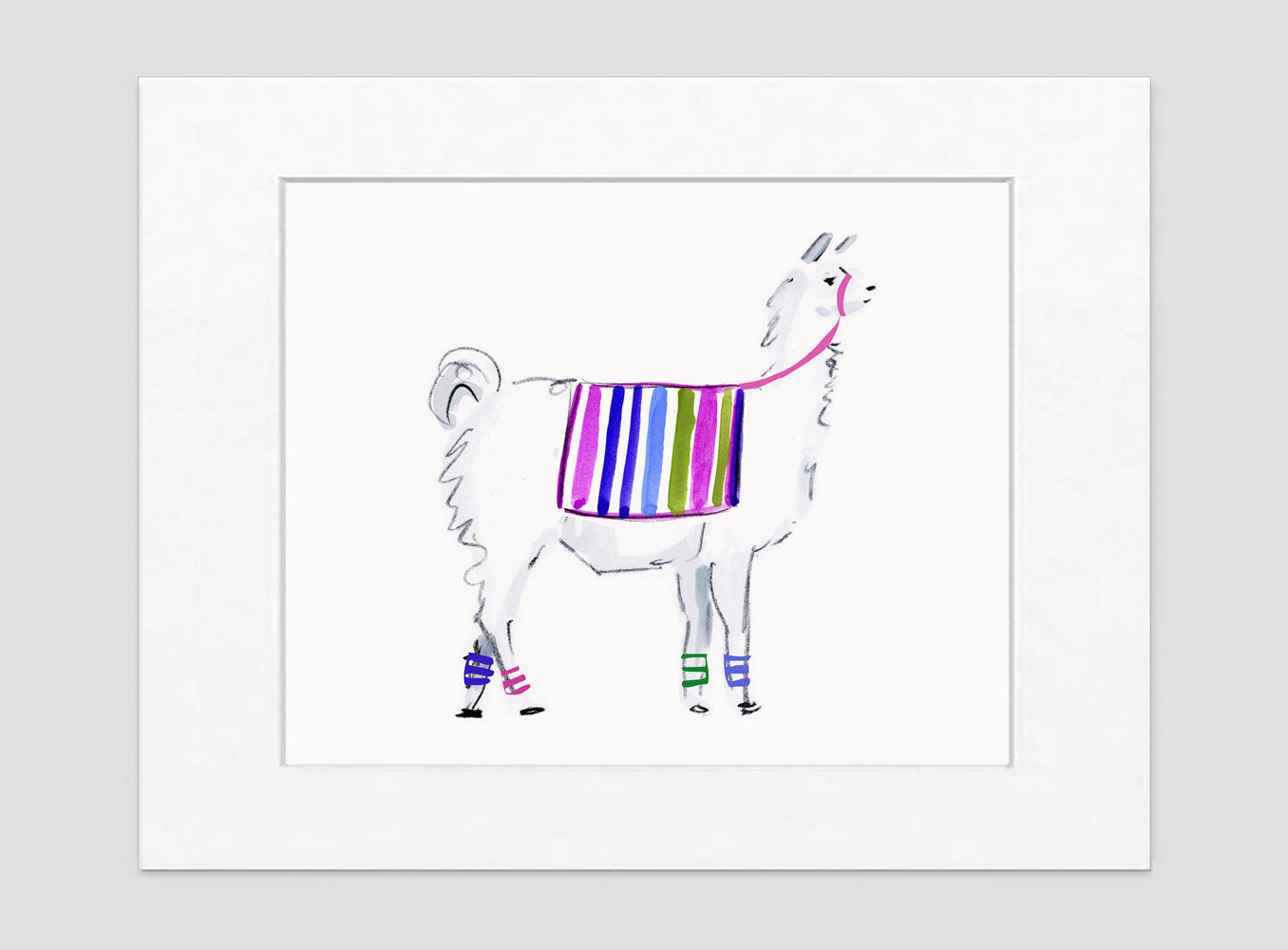 Lana Llama Art Print - Animal Illustrations Wall Art Collection-Di Lewis