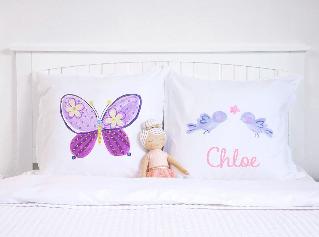 Madam Butterfly - Personalized Kids Pillowcase Collection-Di Lewis