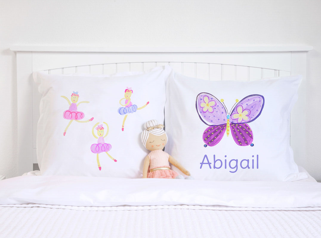 Madam Butterfly - Personalized Kids Pillowcase Collection-Di Lewis