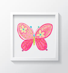 Madam Butterfly Art Print - Kids Wall Art Collection-Di Lewis