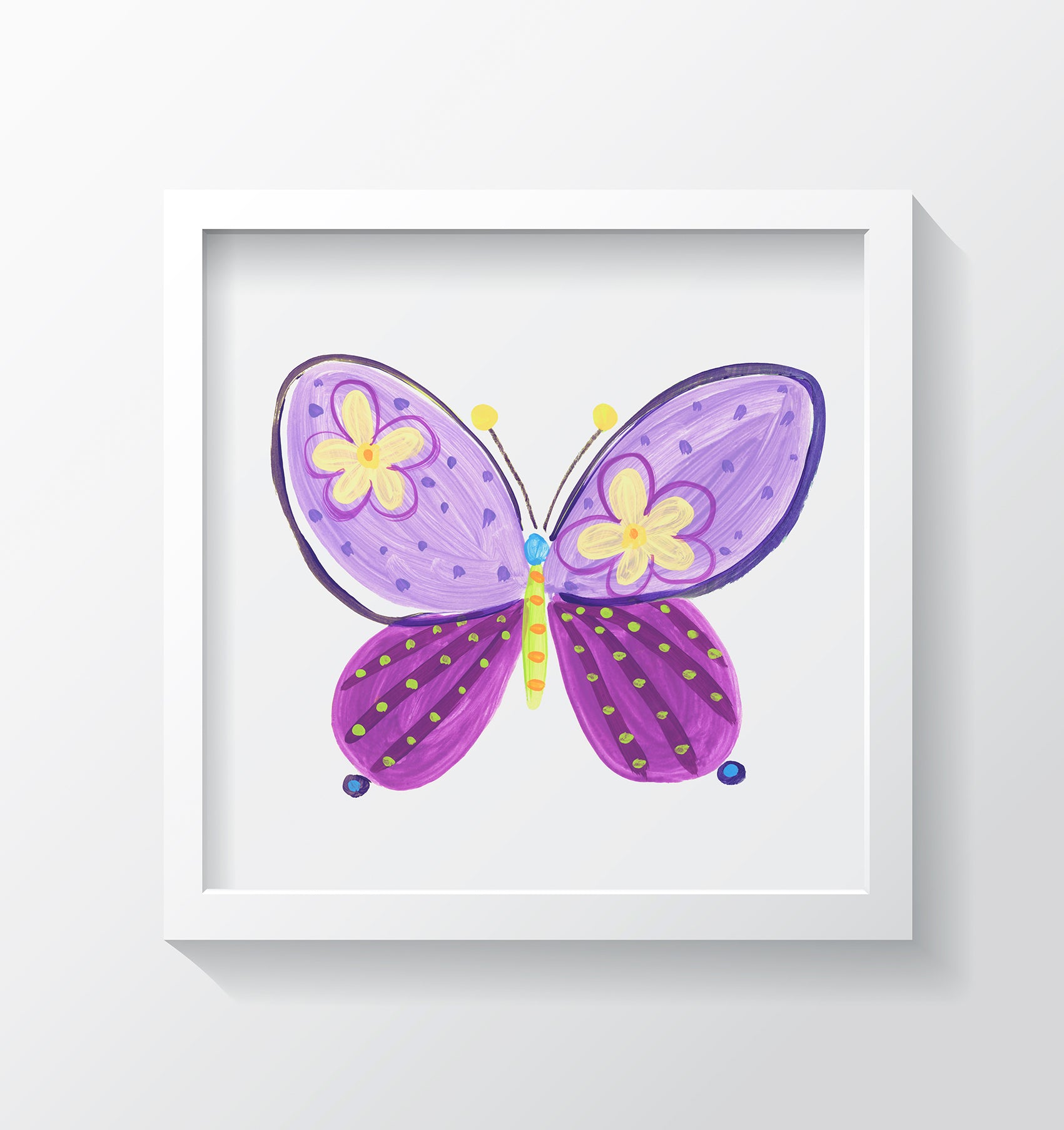 Madam Butterfly Art Print - Kids Wall Art Collection-Di Lewis