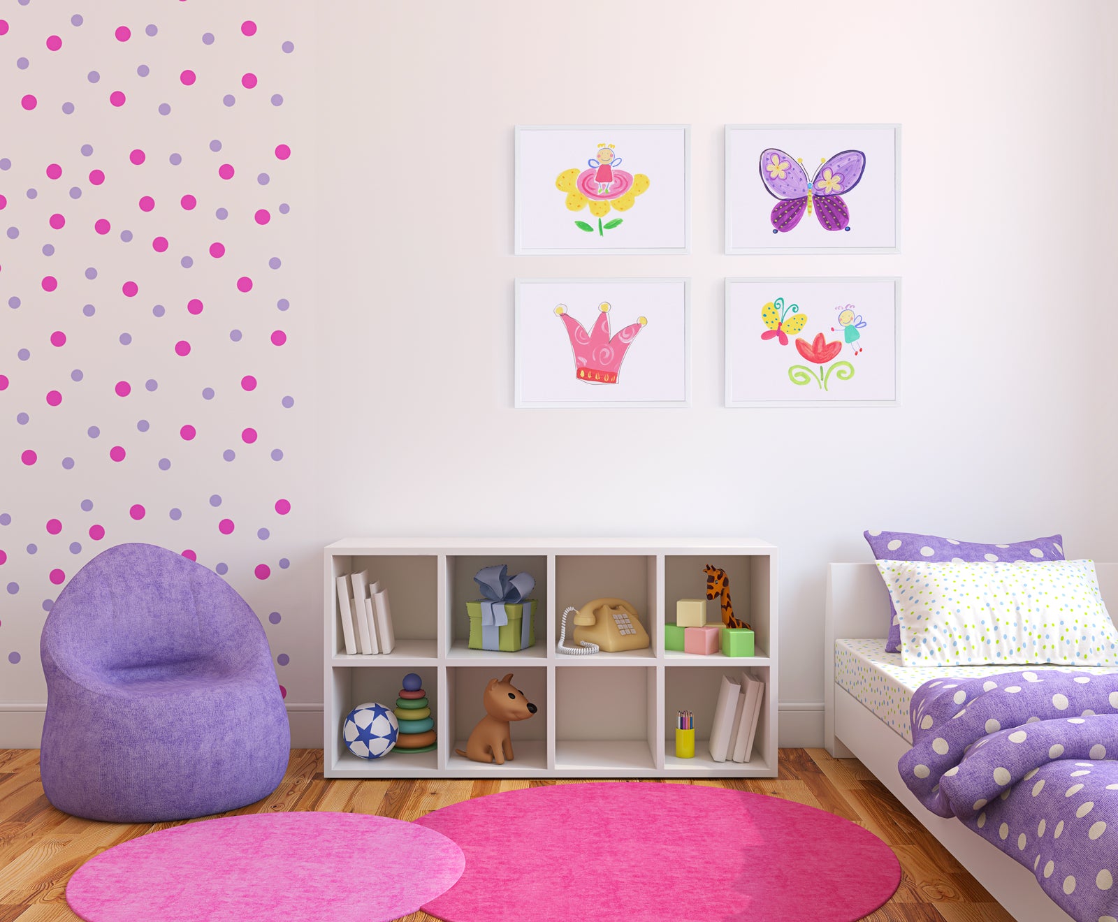 Madam Butterfly Art Print - Kids Wall Art Collection-Di Lewis