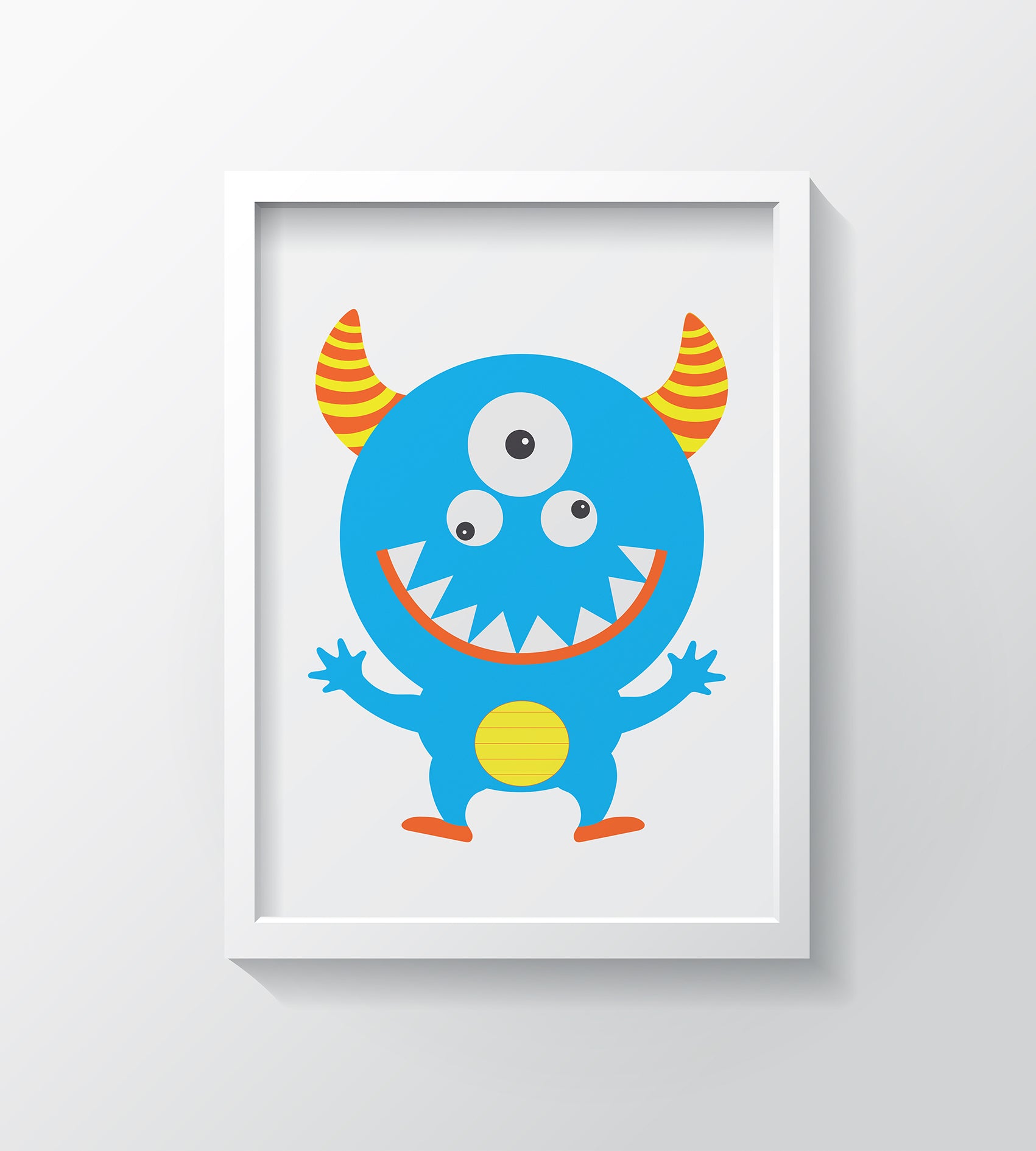 Funny Monster - Kids Wall Art Collection-Di Lewis