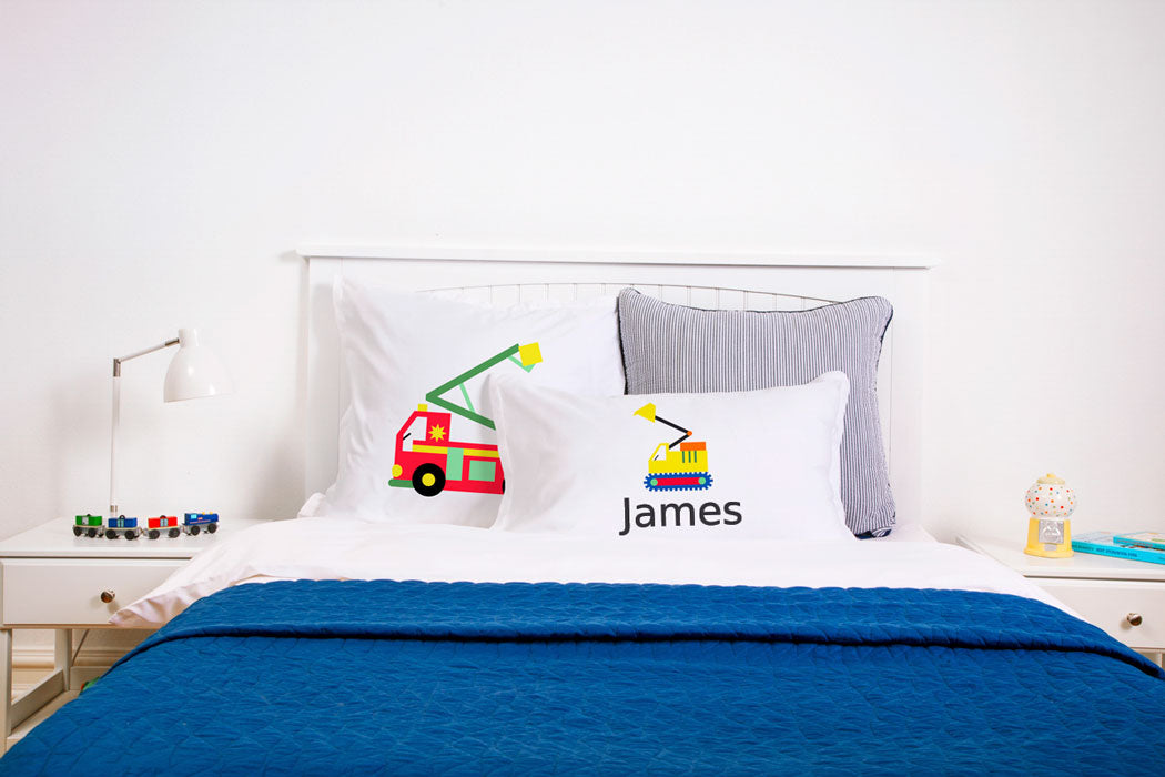 Bulldozer - Personalized Kids Pillowcase Collection