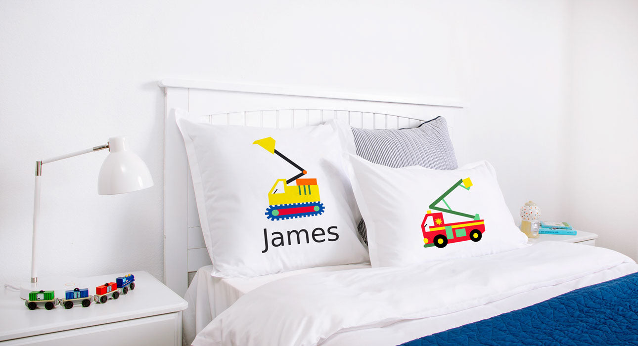 Bulldozer - Personalized Kids Pillowcase Collection