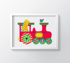 My Choo Choo Art Print - Kids Wall Art Collection-Di Lewis