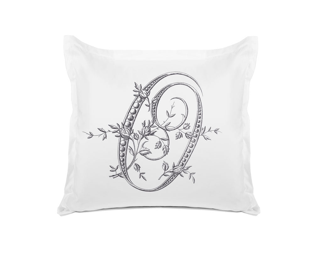 Vintage French Monogram Letter O Pillowcase