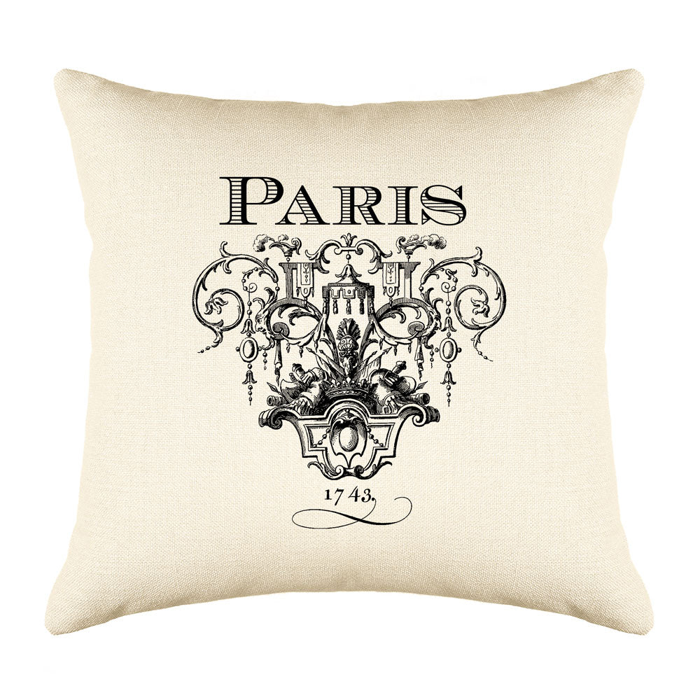 Paris 1743 Throw Pillow Cover - Decorative Designs Throw Pillow Cover Collection-Di Lewis