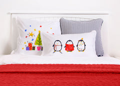 Christmas Penguins - Kids Personalized Pillowcase Collection