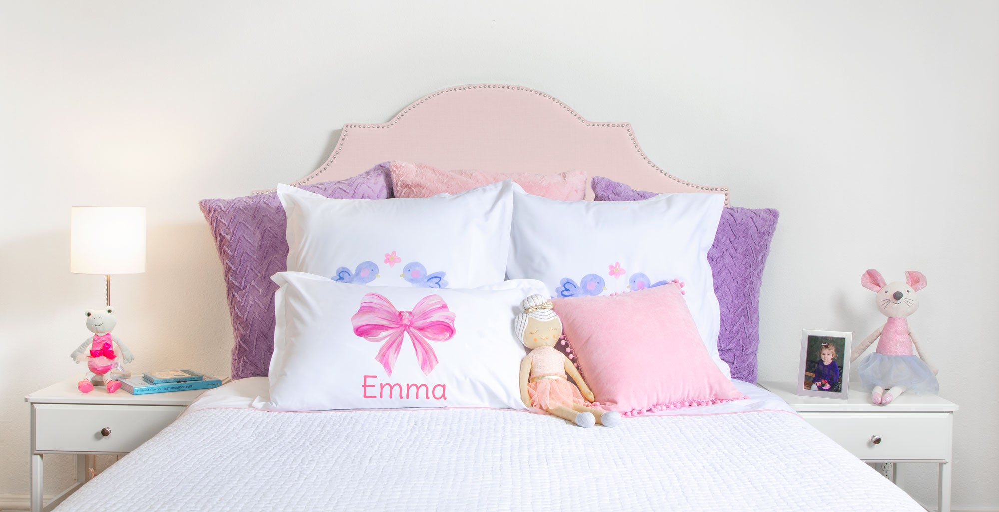 Pink Bow - Personalized Kids Pillowcase Collection