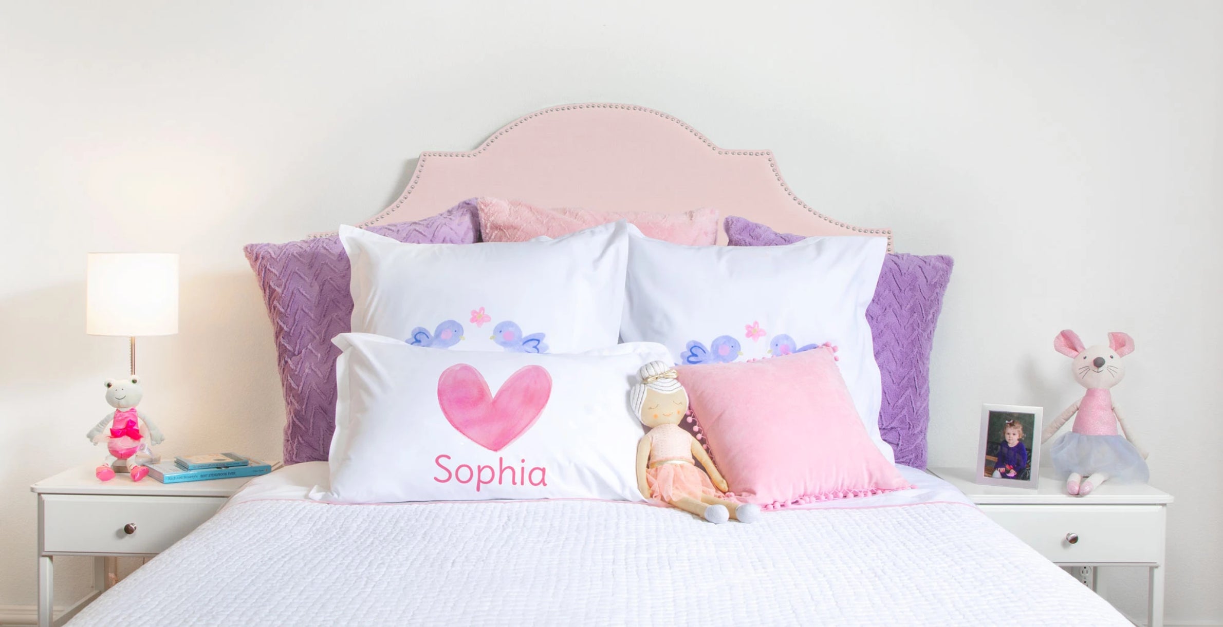 Pink Heart - Personalized Kids Pillowcase Collection