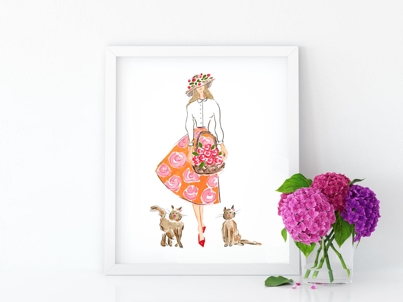 Pretty Lady Art Print - Fashion Illustration Wall Art Collection-Di Lewis