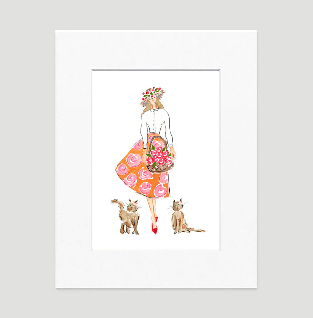 Pretty Lady Art Print - Fashion Illustration Wall Art Collection-Di Lewis