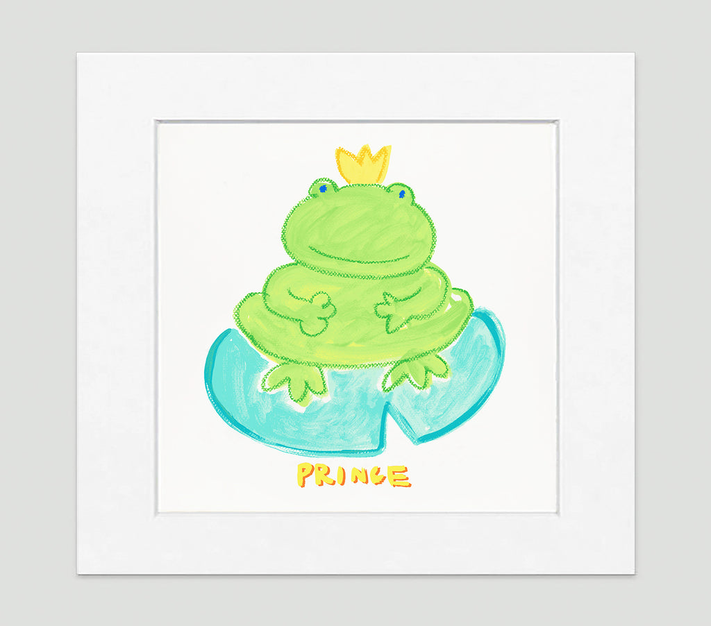 Prince Frog Art Print - Kids Wall Art Collection Prince Froggy Art Print - Kids Wall Art Collection-Di Lewis