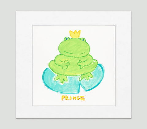 Prince Froggy Art Print - Kids Wall Art Collection-Di Lewis
