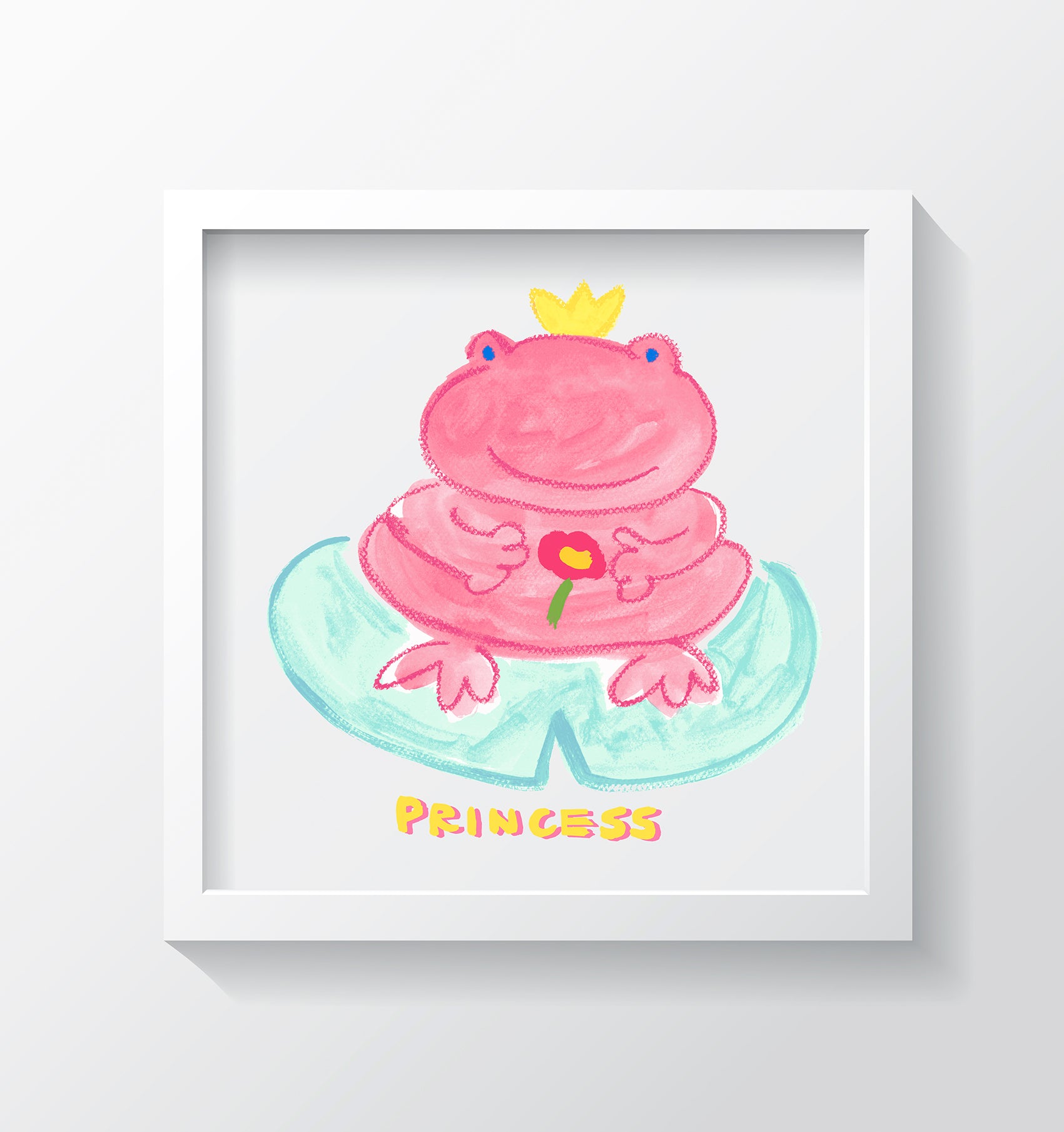 Princess Froggy Art Print - Kids Wall Art Collection-Di Lewis