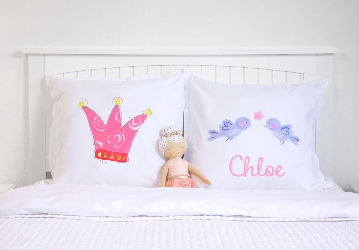 Pretty Pink Crown - Personalized Kids Pillowcase Collection