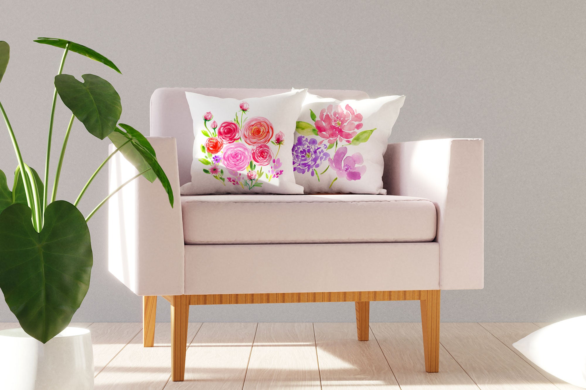 Ranunculus Throw Pillow Cover - Decorative Designs Throw Pillow Cover Collection