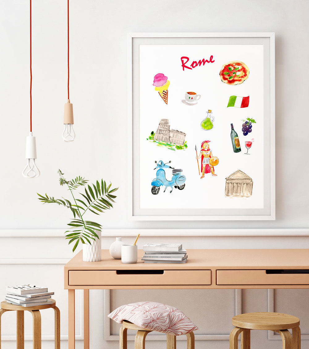 Rome Art Print - Travel Print Wall Art Collection-Di Lewis