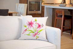 Rubrum Lily Throw Pillow Cover - Decorative Designs Throw Pillow Cover Collection