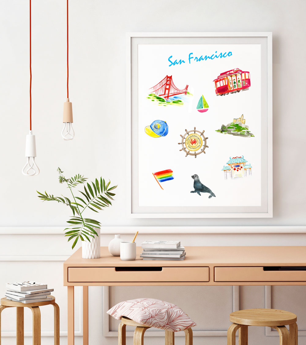 San Francisco Art Print - Travel Print Wall Art Collection-Di Lewis