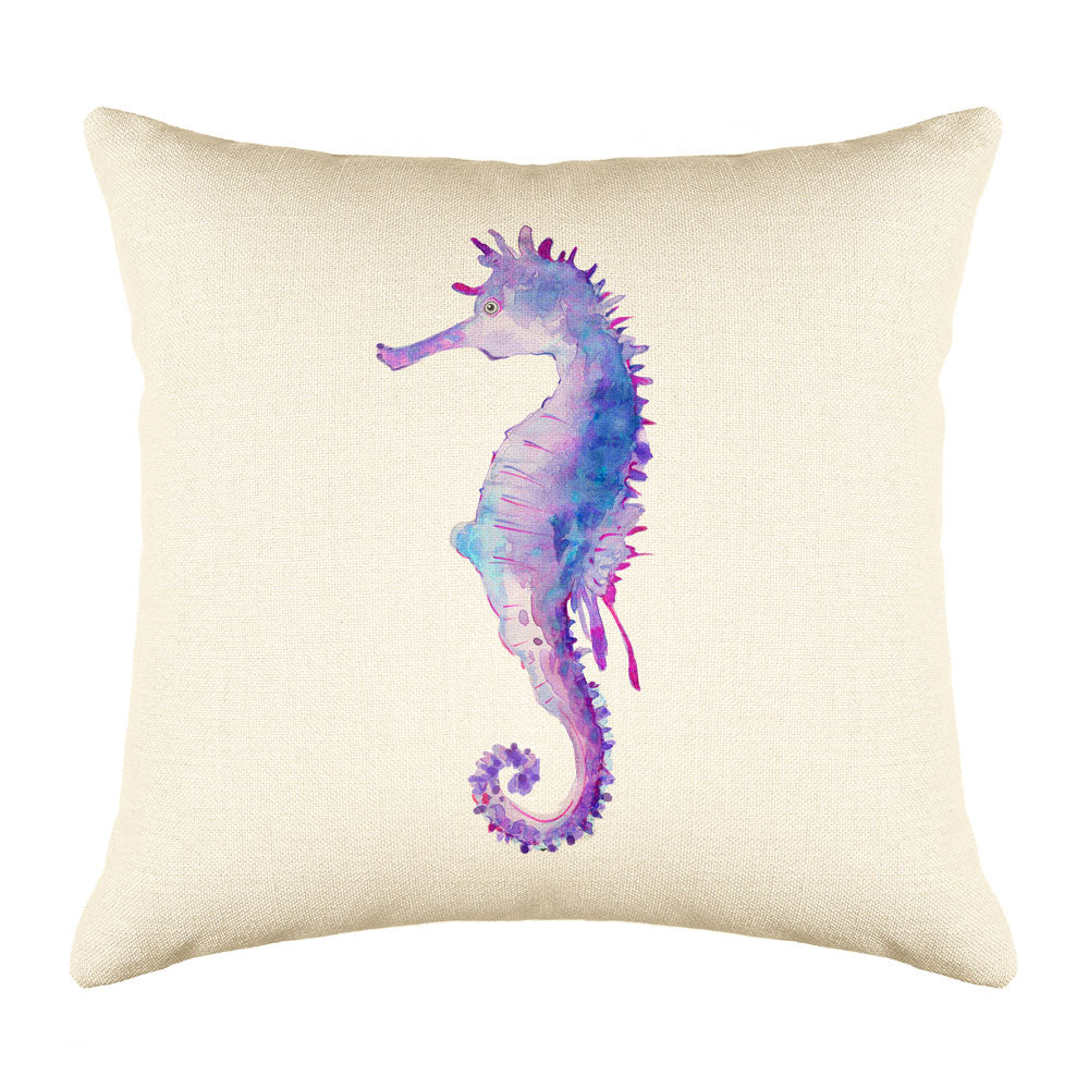 Seahorse Throw Pillow Cover - Coastal Designs Throw Pillow Cover Collection-Di Lewis