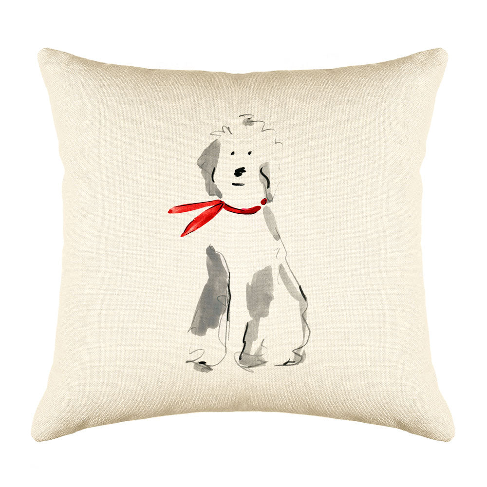 Sheepdog Throw Pillow Cover - Dog Illustration Throw Pillow Cover Collection Barkley Sheepdog Throw Pillow Cover - Dog Illustration Throw Pillow Cover Collection-Di Lewis