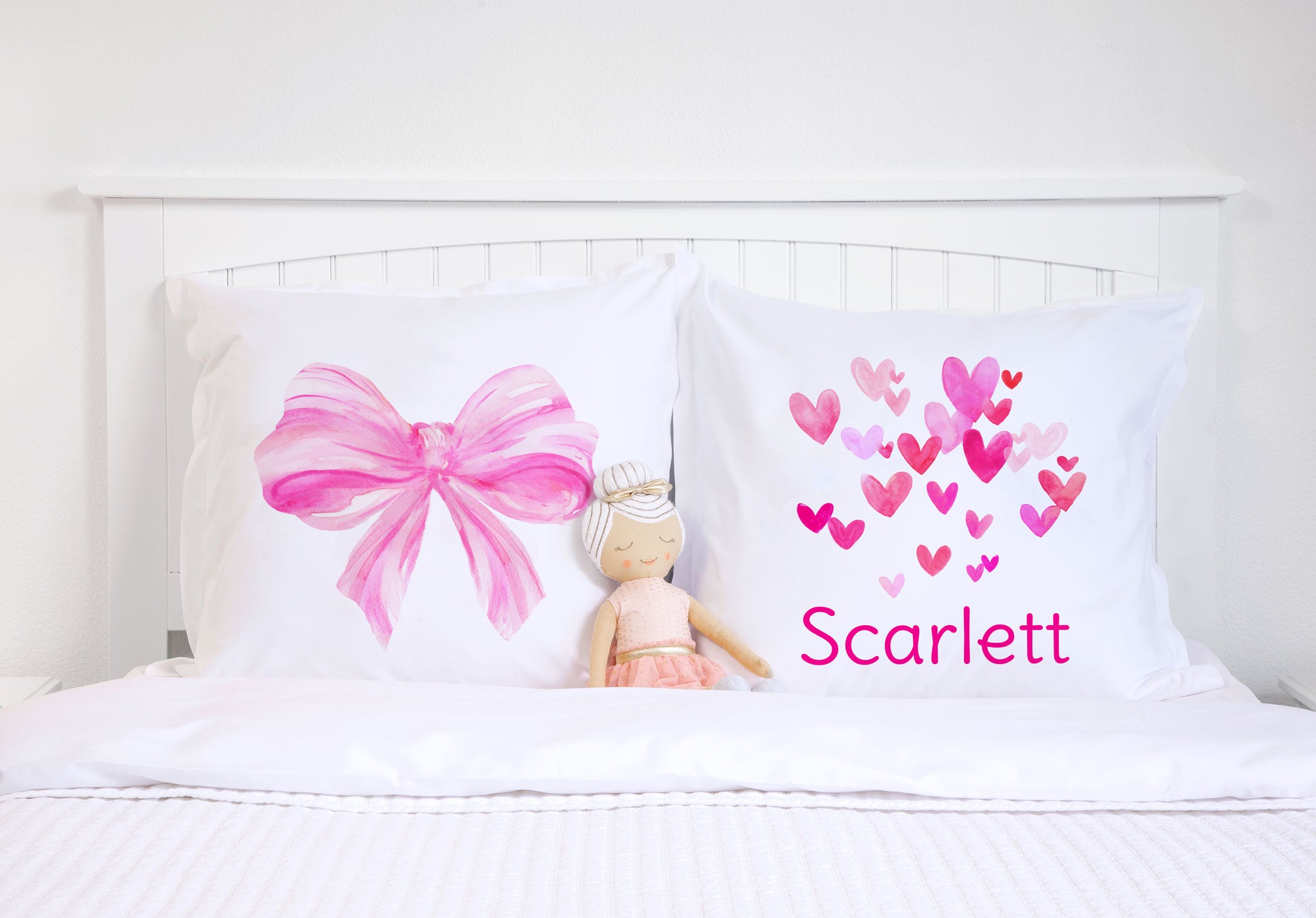 Small Pink Hearts - Personalized Kids Pillowcase Collection